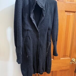 Brunello Cucinelli Dark Gray Cashmere Knit sweater Jacket. Size XS